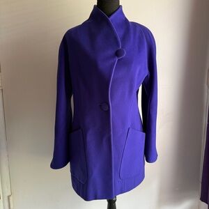 Emmanuelle Khanh Paris Vintage Indigo Coat Women’s Size 40